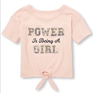 The Childrens Place Girls Big Tie Front Graphic